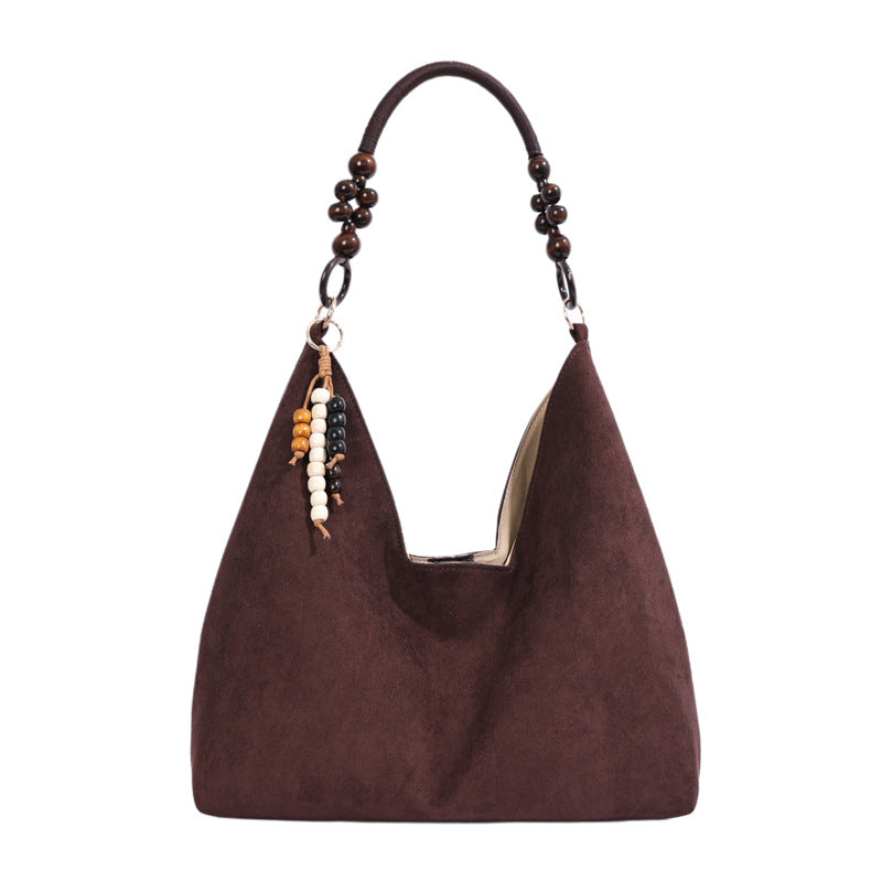 Stylish Hobo Handbag with Beaded Strap