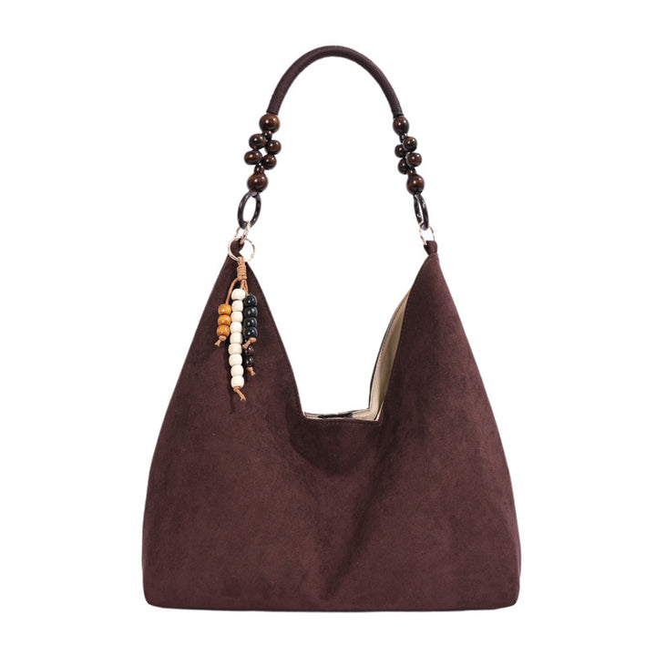 Stylish Hobo Handbag with Beaded Strap