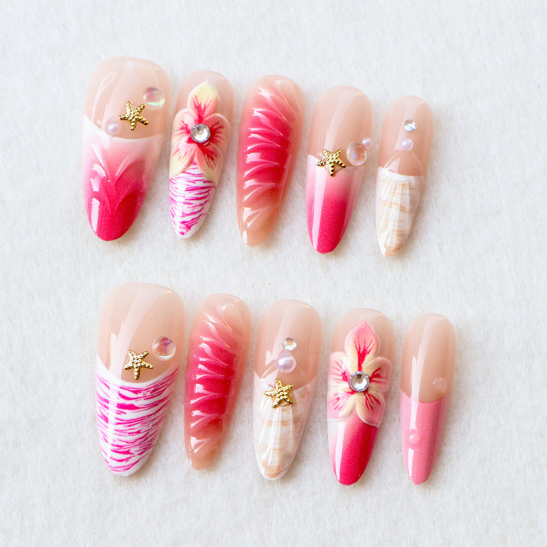 Floral Design Nail Art