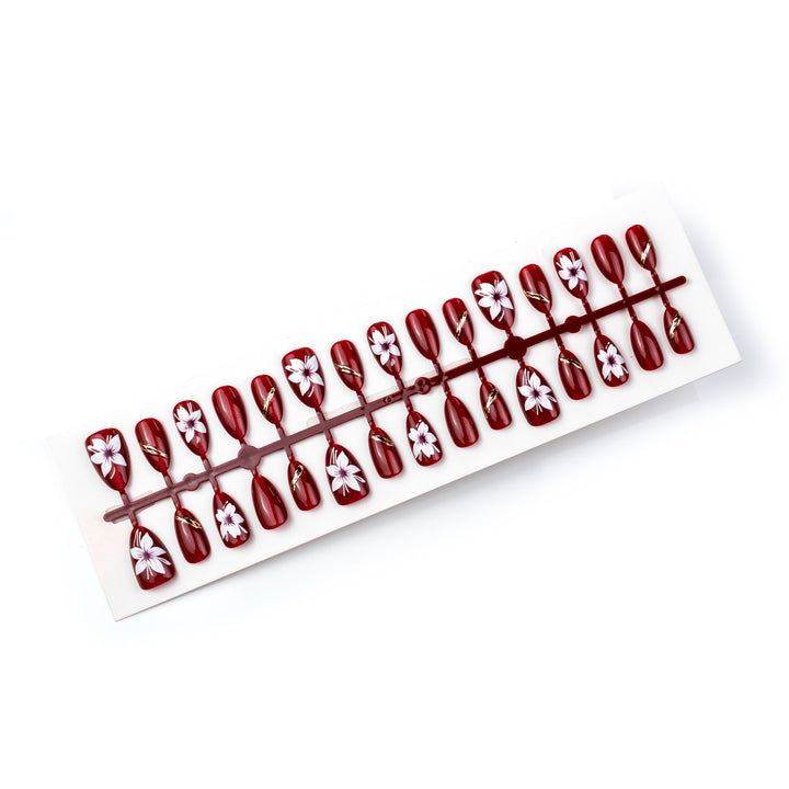 Floral Patterned Press-On Nail Art Set Stornfield