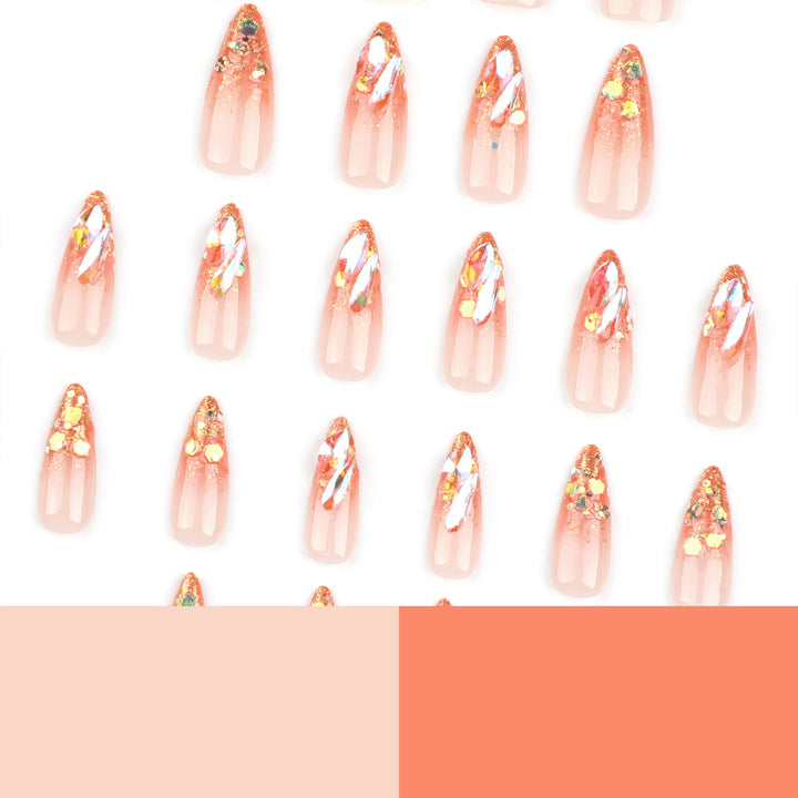 Glamorous Stiletto Nails with Sparkling Glitter Stornfield