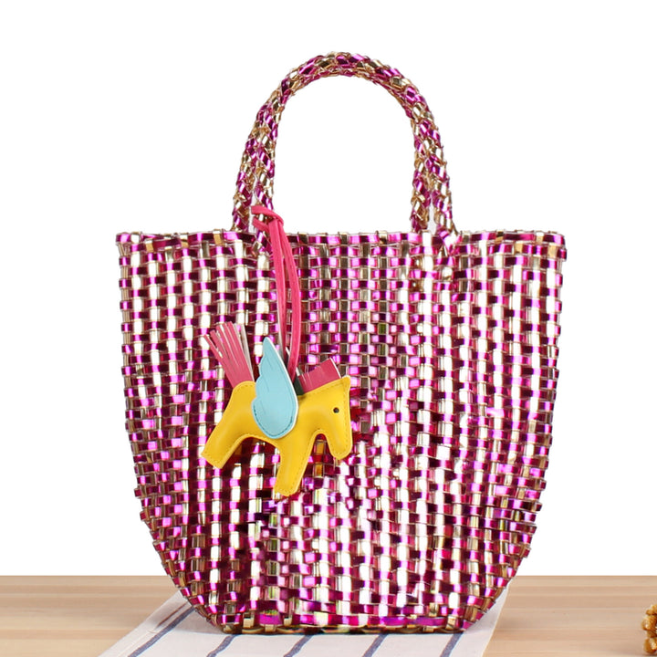 Playful basket bag with unique pendant Stornfield