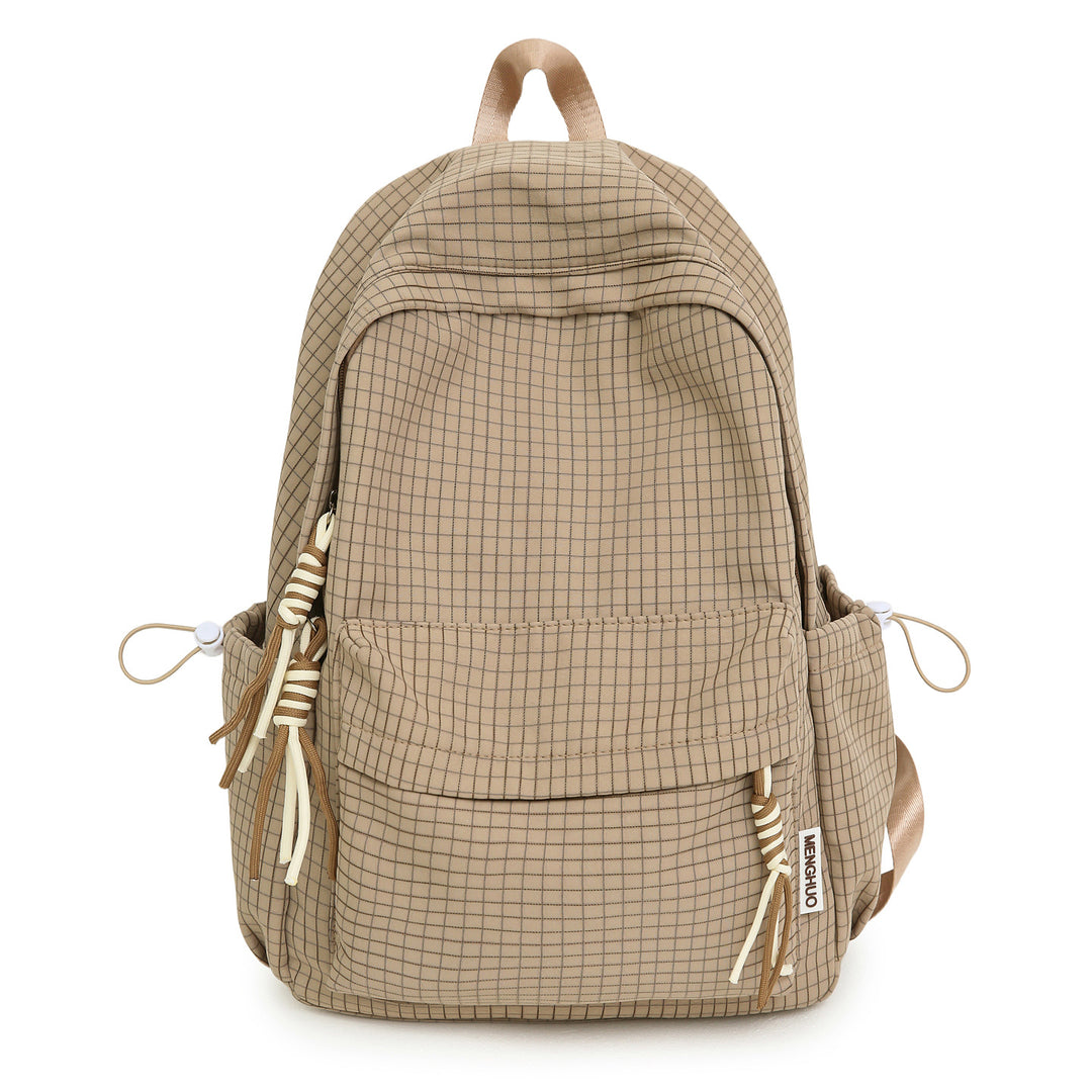 Versatile Lightweight Grid Pattern School Backpack Stornfield