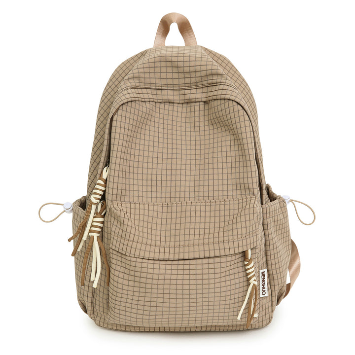 Versatile Lightweight Grid Pattern School Backpack Stornfield