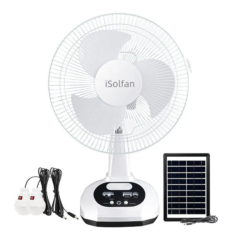 Women's Solar-Powered High-Performance Fan with 4 Solar Panels Stornfield
