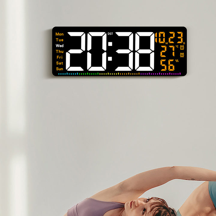 Digital alarm clock with large LED display and weather data Stornfield
