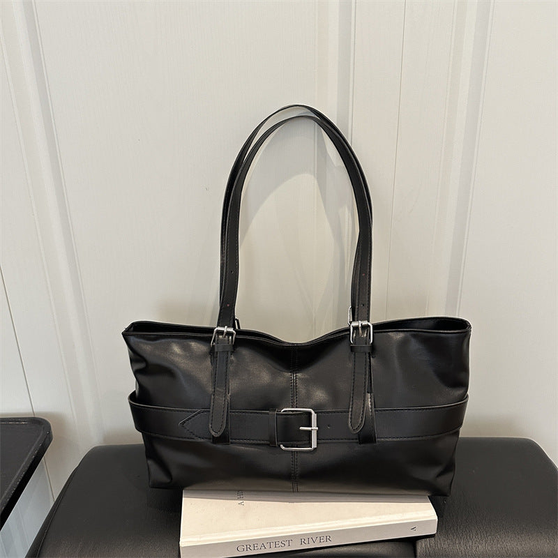 Sleek Structured Leather Tote