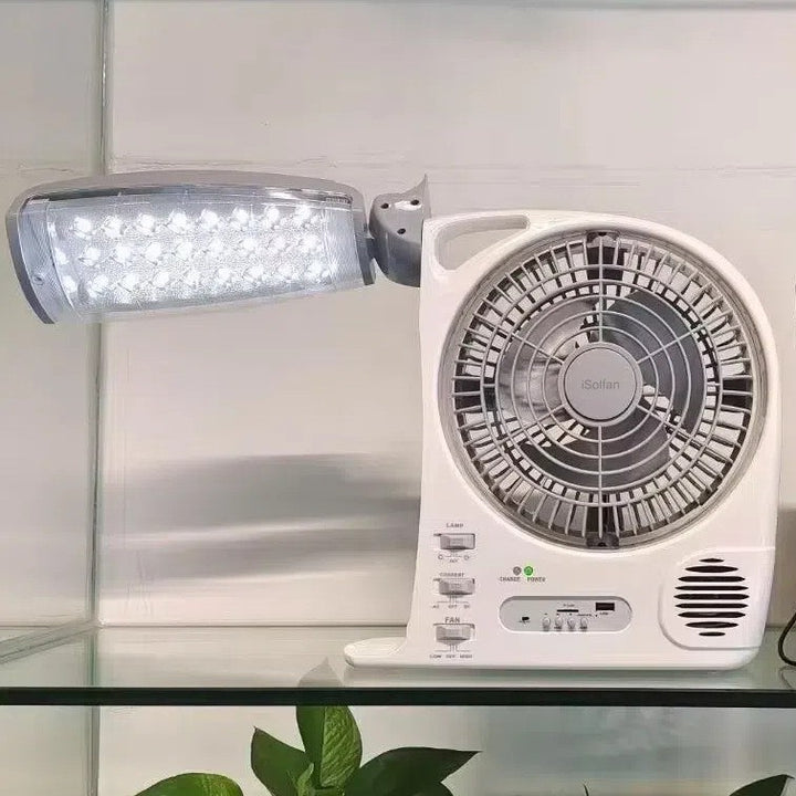 Women's Portable Battery-Powered Fan with Integrated LED Light Stornfield