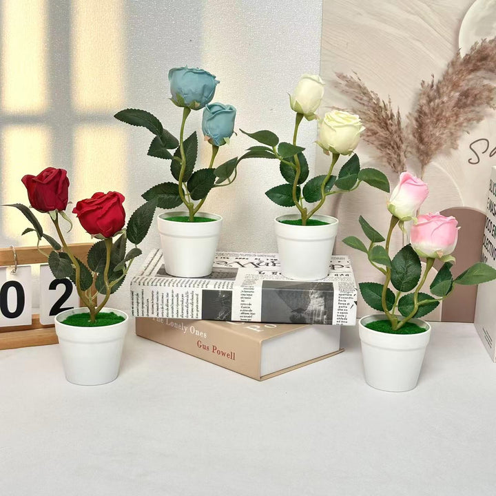 Realistic Blooming Rose Arrangement