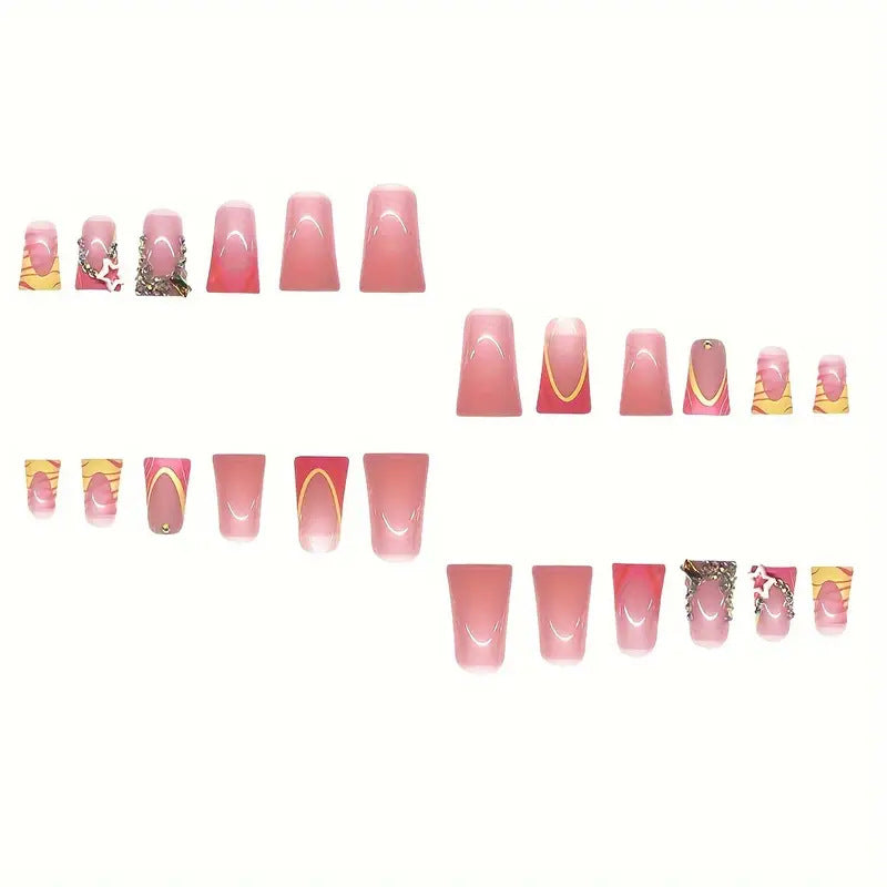 Decorative 3D Themed Press-On Nail Art Stornfield