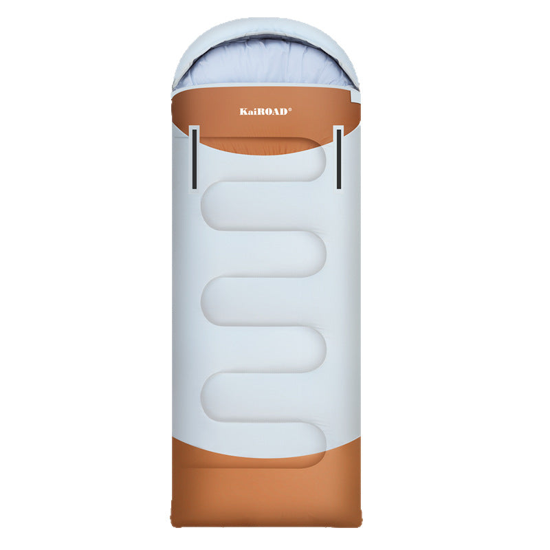 Sleeping bag with integrated hood and temperature control Stornfield