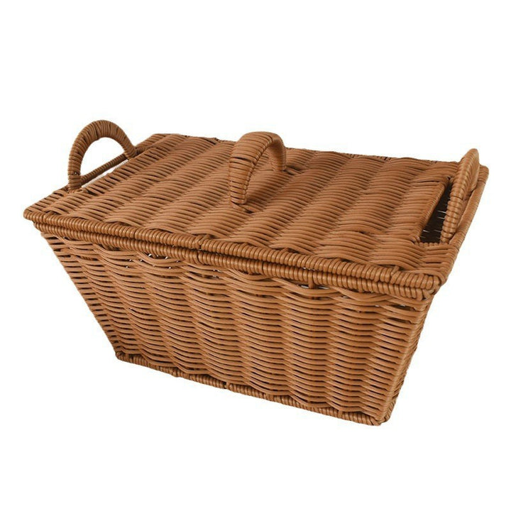 Handcrafted Woven Storage Basket with Lid Stornfield