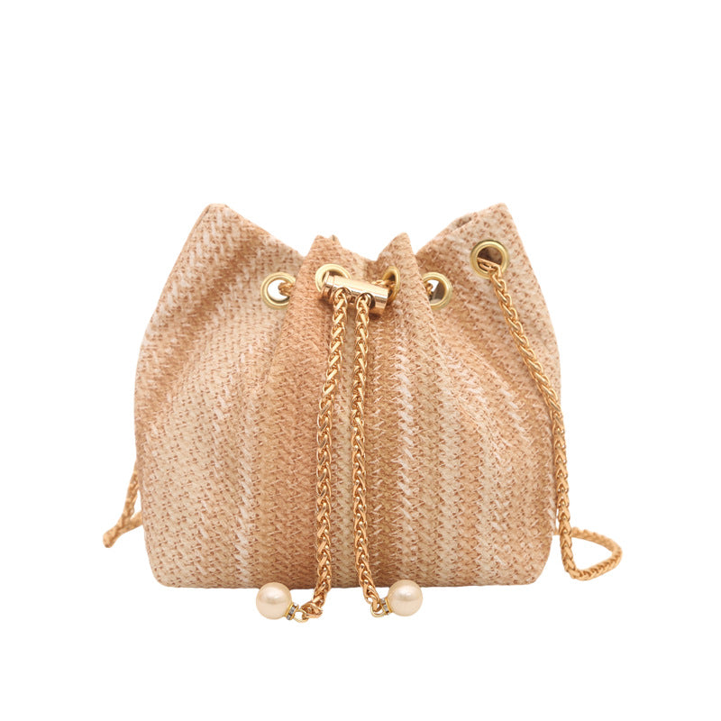 Artistic Woven Bucket Bag