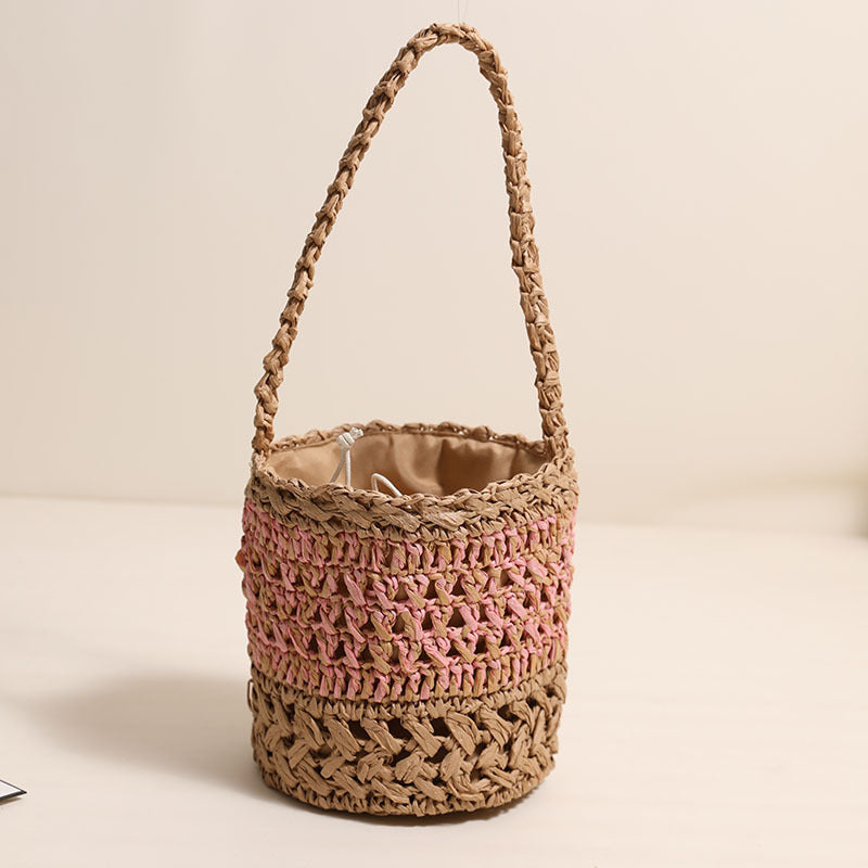 Trendy Handmade Basket Bag with Practical Drawstring Closure Stornfield