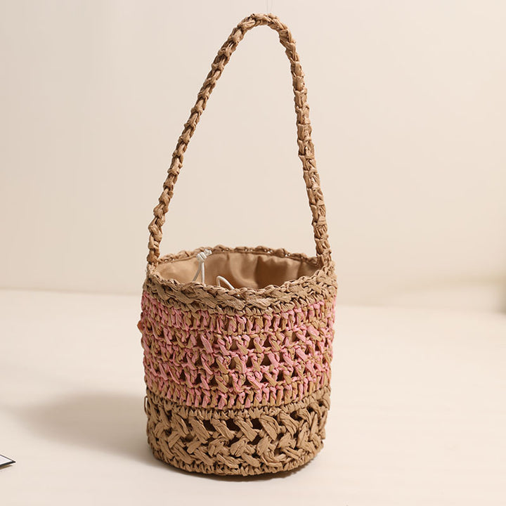 Trendy Handmade Basket Bag with Practical Drawstring Closure Stornfield
