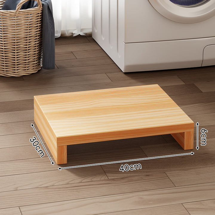 Low-Profile Solid Wood Appliance Platform Riser