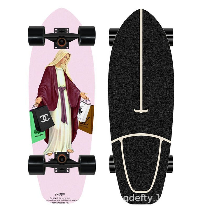 Artistic Lion Design Skateboard Stornfield