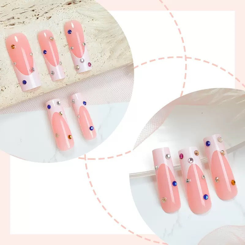 Artificial nails with sparkling rhinestone accents Stornfield