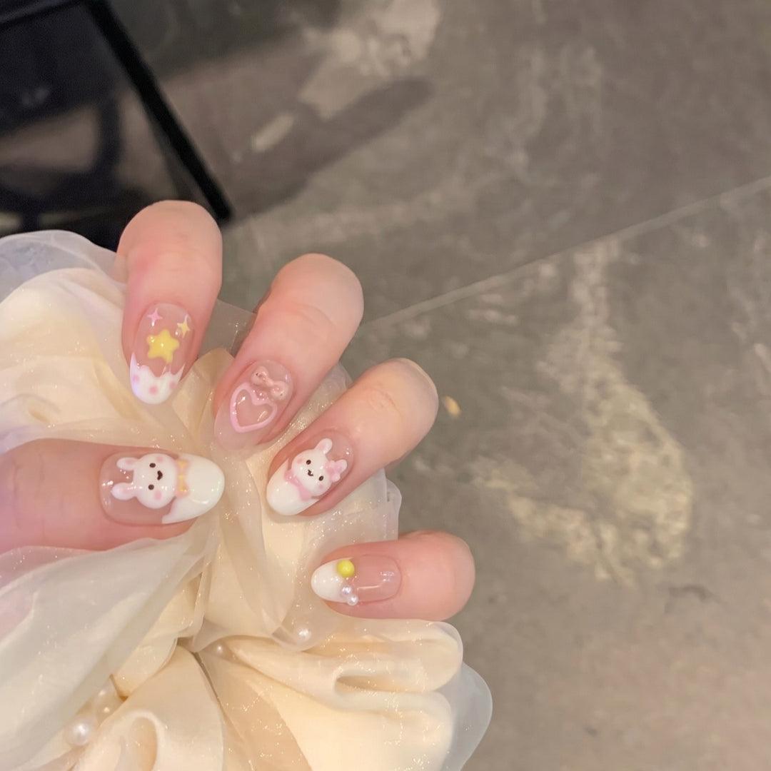 Playful Cartoon Character Nail Art Set Stornfield
