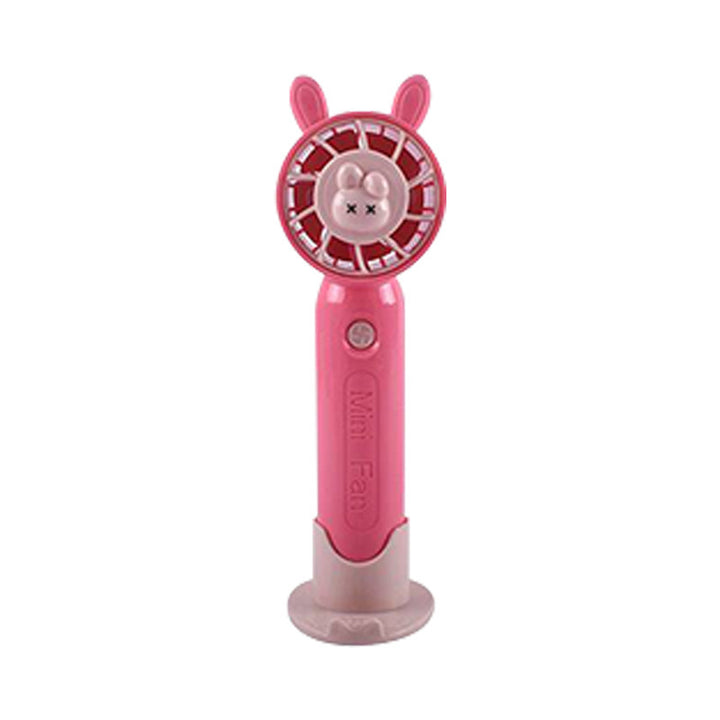 Unisex nan portable rechargeable handheld desk fan with silicone suction base and quiet brushless motor Stornfield