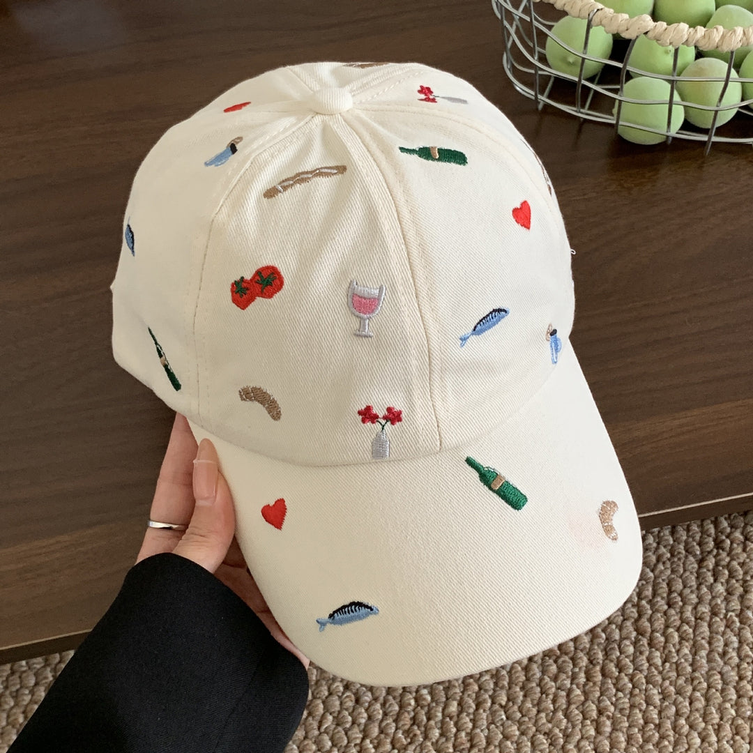 Floral Embroidered Baseball Cap