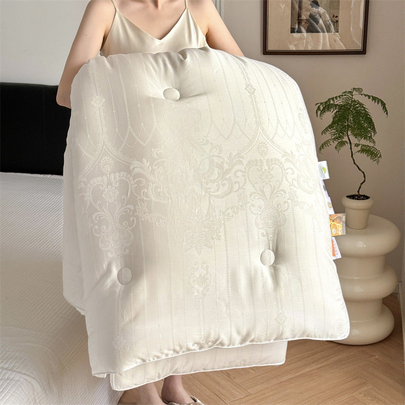 Luxury Button-Tufted Jacquard Hypoallergenic Duvet Insert