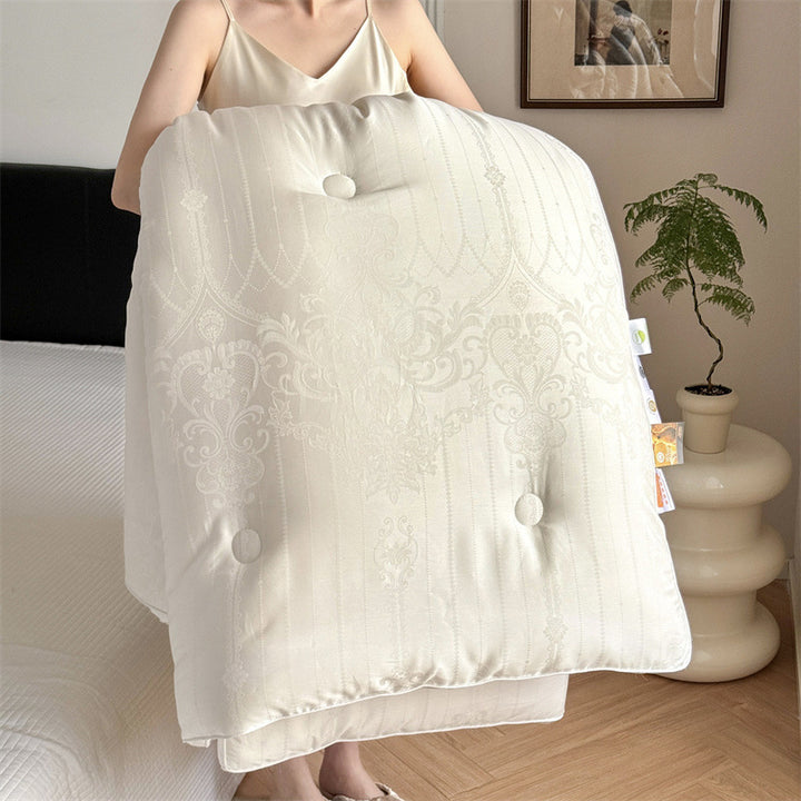 Luxury Button-Tufted Jacquard Hypoallergenic Duvet Insert