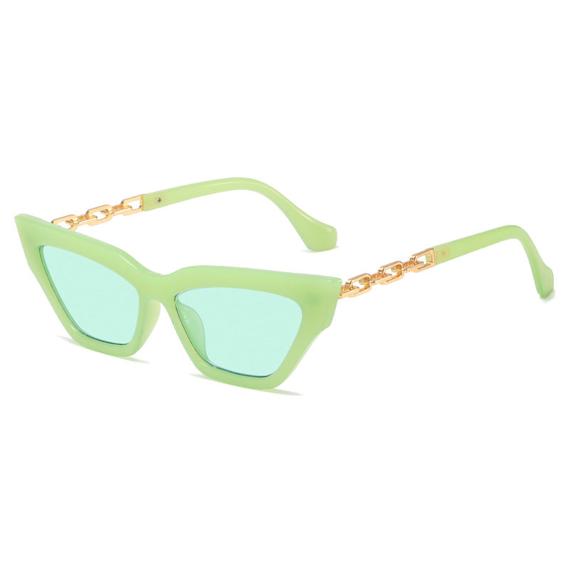 Women edgy cat-eye sunglasses with golden details Stornfield