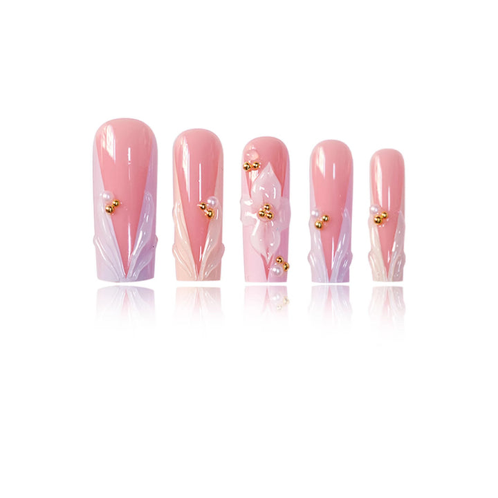 Floral Design Press-On Nails Stornfield
