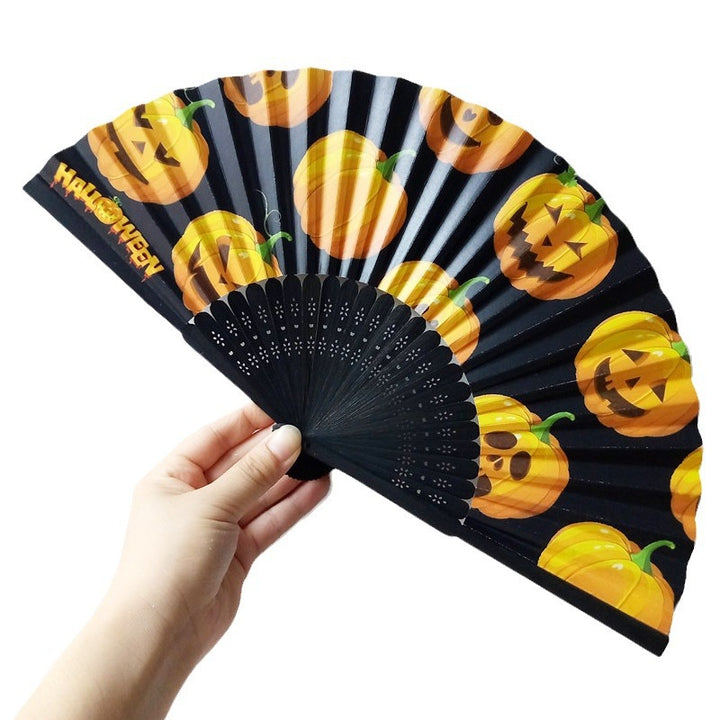 Women decorative fan with Halloween motifs Stornfield