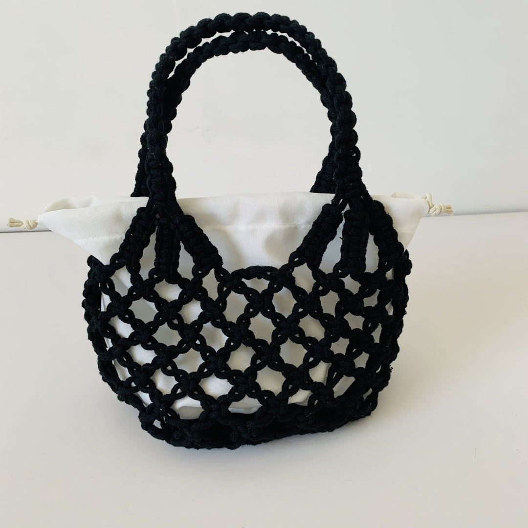 Hand-knotted tote bag with inner drawstring closure Stornfield