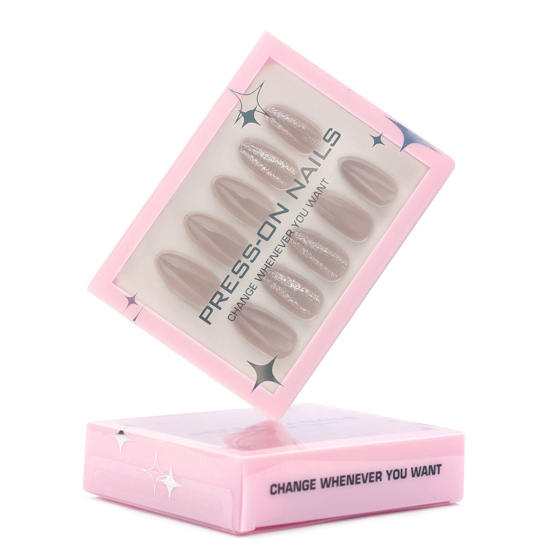 Artificial press-on nails with glitter accents Stornfield