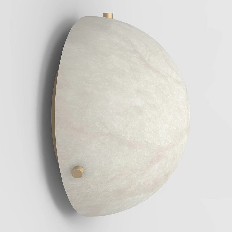 Elegant Round Alabaster Ceiling Light