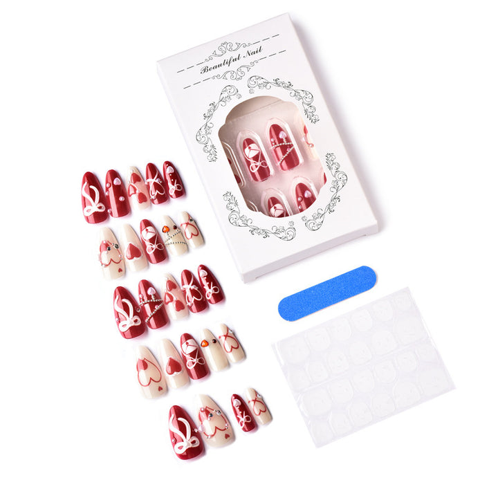 Nail design set with romantic heart motifs Stornfield