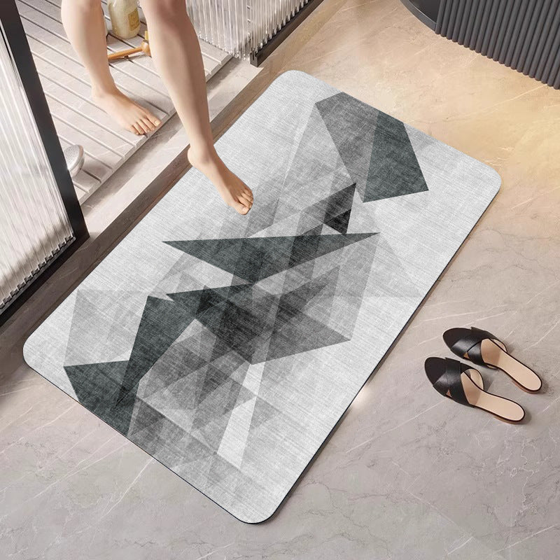 Abstract Geometric Design Bath Mat Stornfield