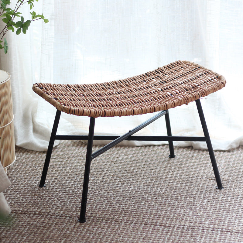Modern Stool made of woven rattan Stornfield