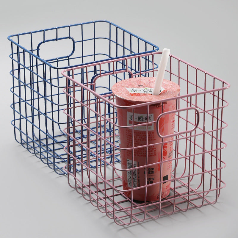 Unisex Wire Storage Basket with Ergonomic Handles Stornfield