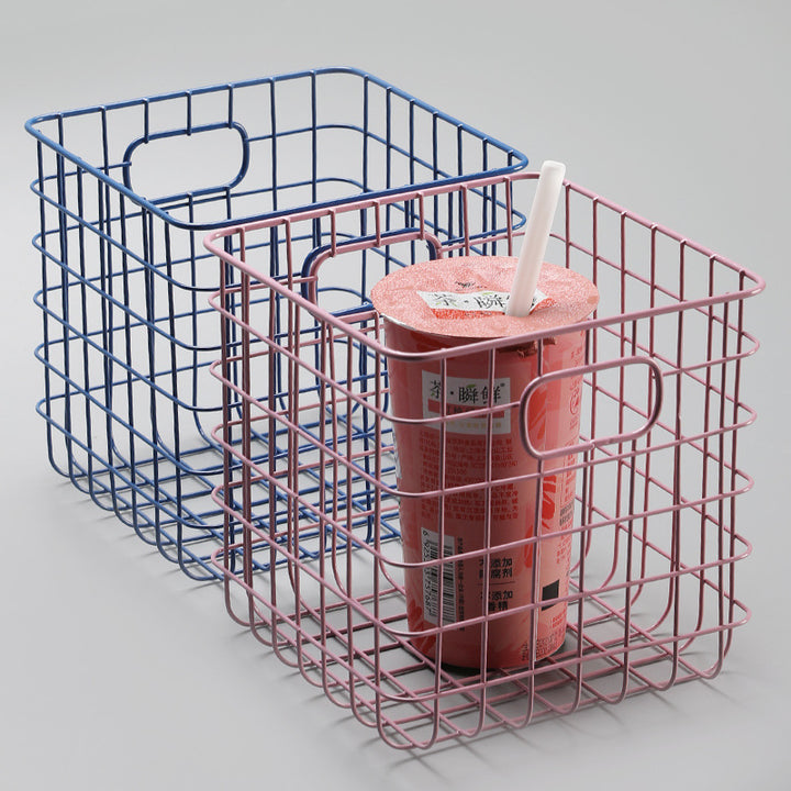 Unisex Wire Storage Basket with Ergonomic Handles Stornfield