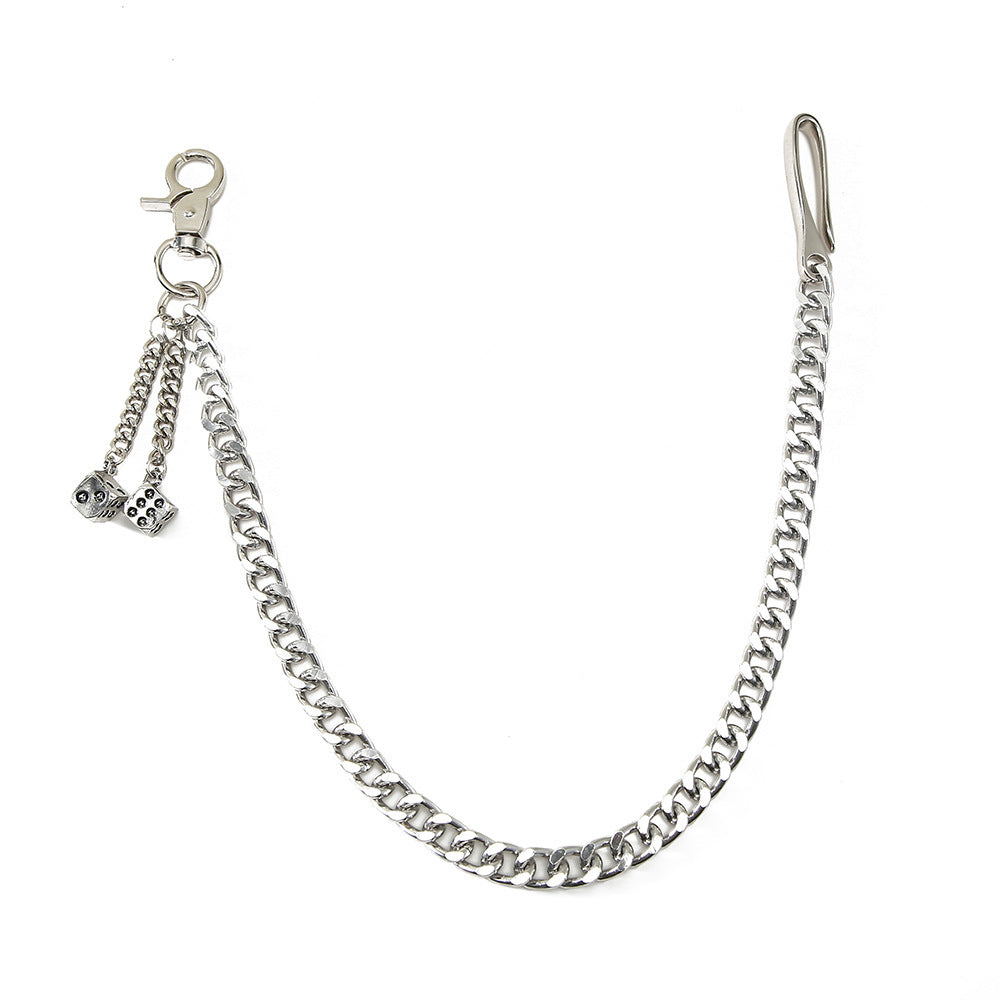 Fashionable chain keychain with cube pendants Stornfield