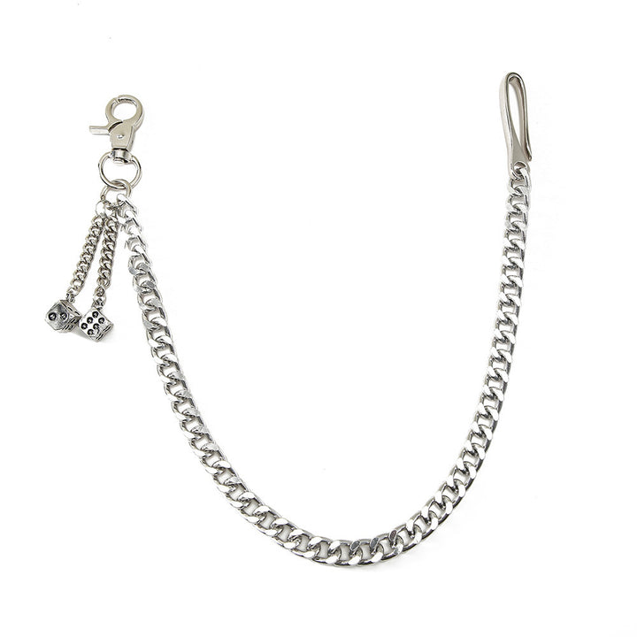 Fashionable chain keychain with cube pendants Stornfield