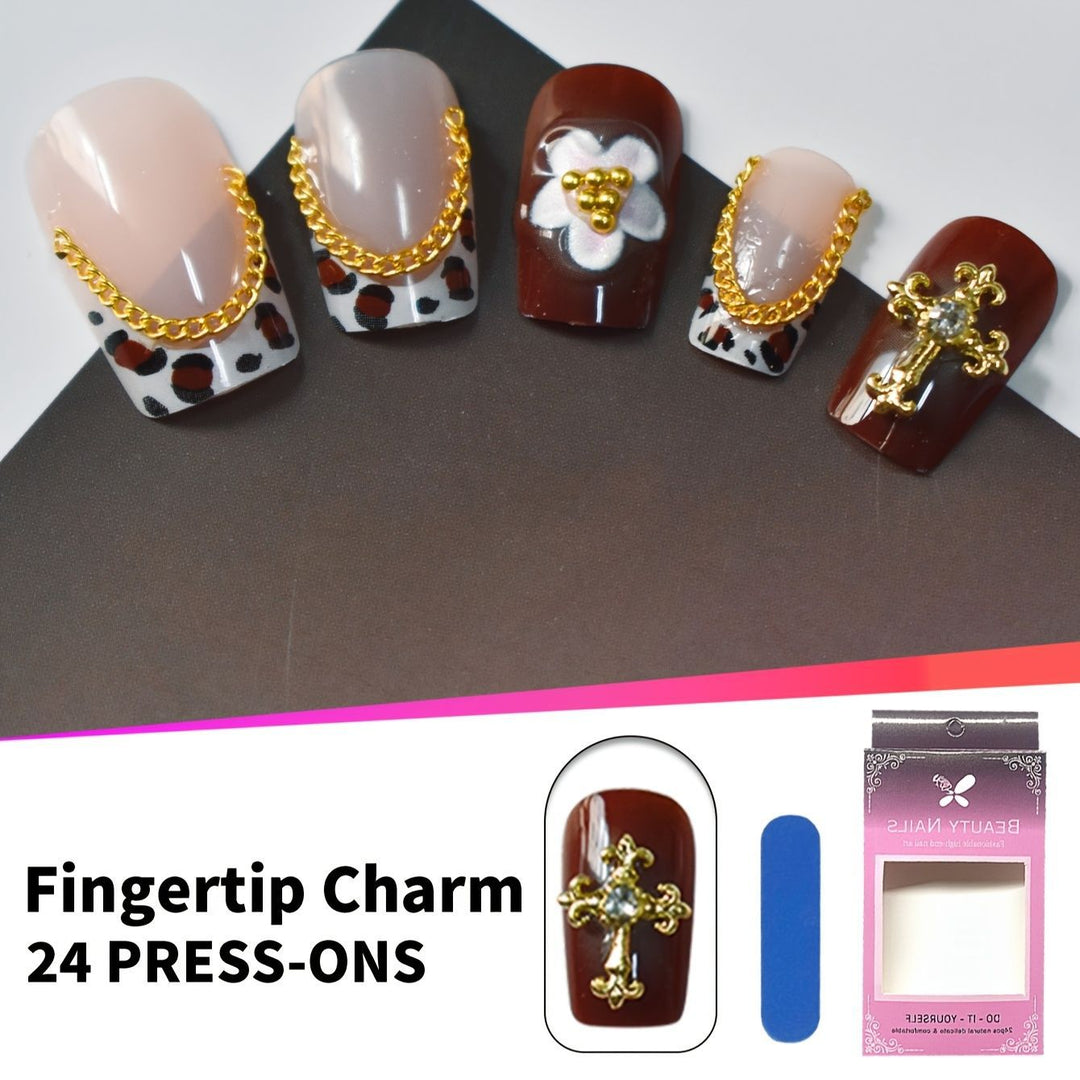 Decorative Press-On Nail Set Stornfield