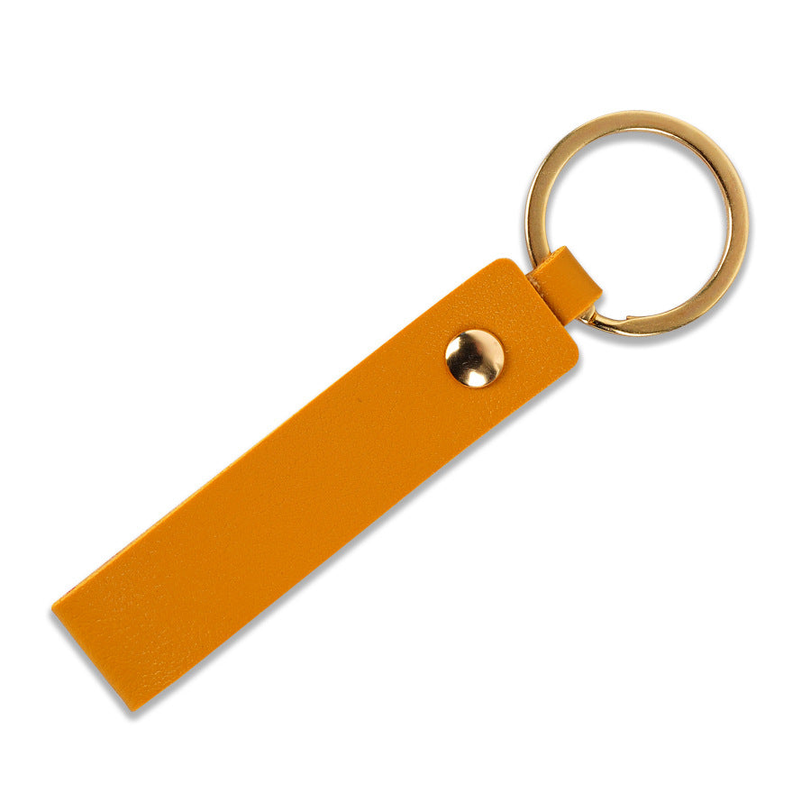 Unisex keychain with stylish faux leather design Kalsten