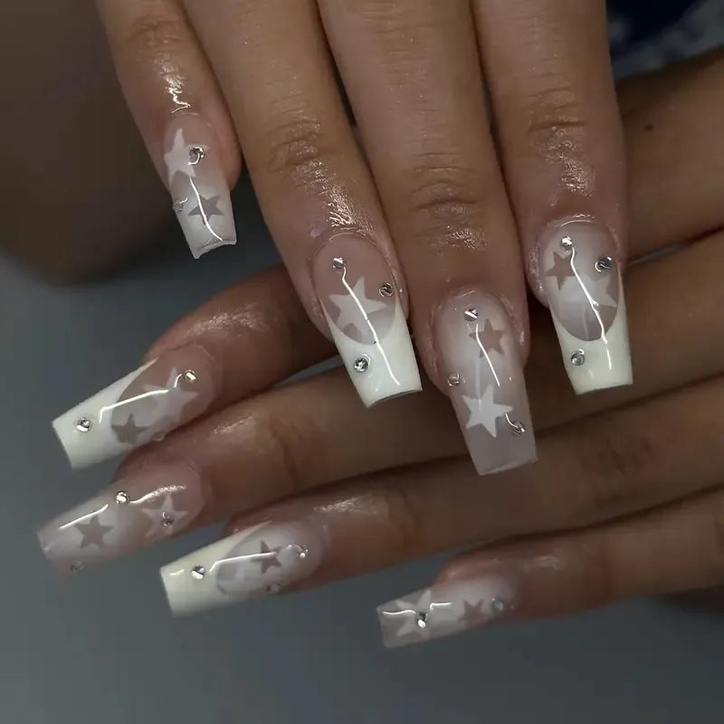 Decorative Floral Press-On Nail Set Stornfield