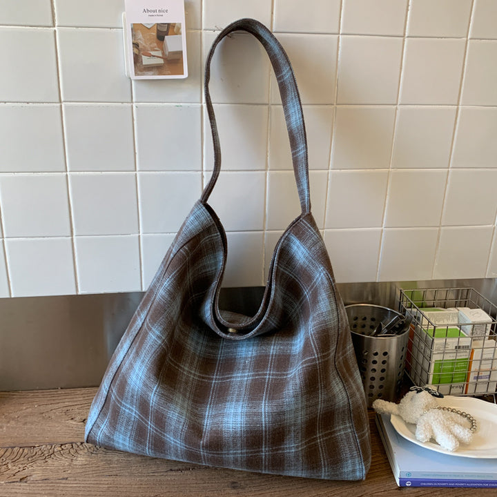 Casual Plaid Shoulder Bag
