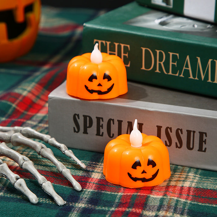 LED Mini Jack-O'-Lantern Pumpkin Tea Light Night Light Decorative Accent