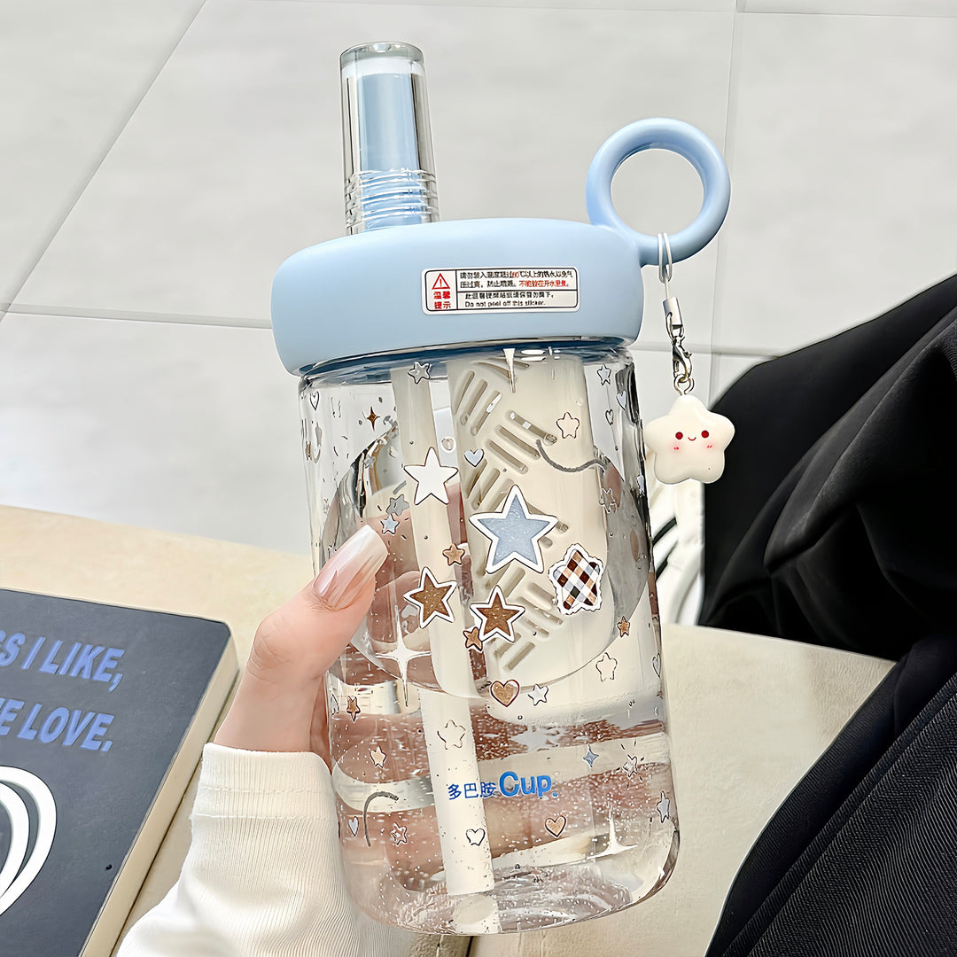 Women’s drinking bottle with integrated fruit filter and charming pendant Stornfield