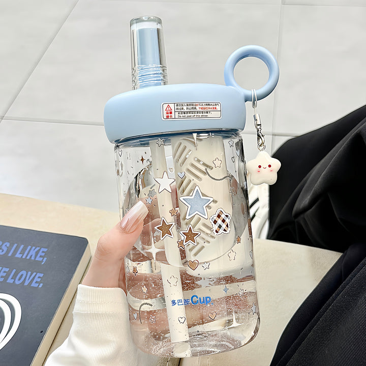 Women’s drinking bottle with integrated fruit filter and charming pendant Stornfield