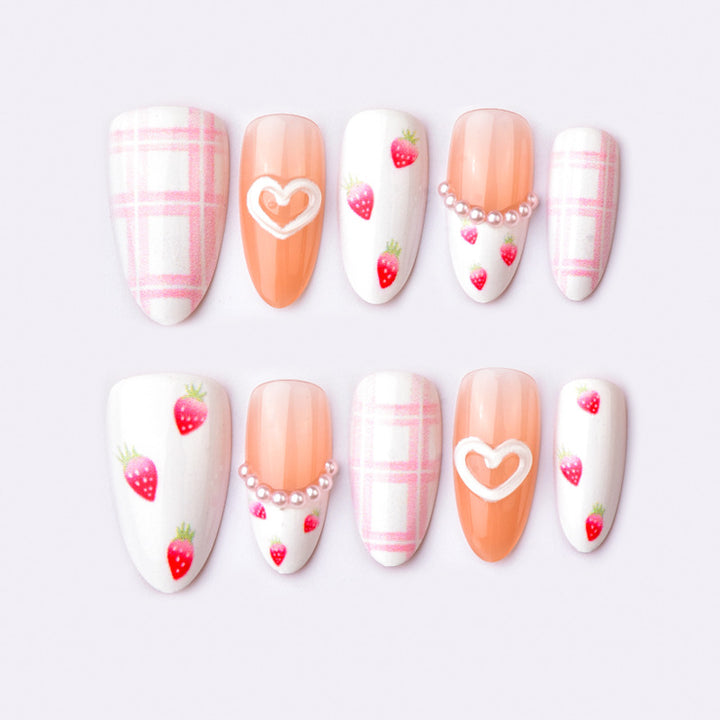 Romantic Floral Press-On Nail Art Set