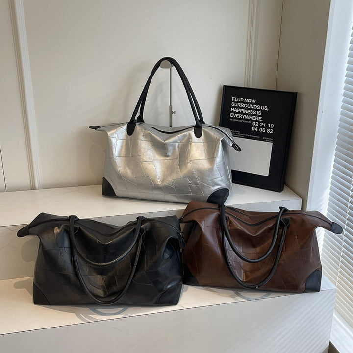 Luxurious Leather Travel Duffle Bag