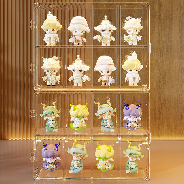 Clear Acrylic Multi-Compartment Miniature Figure Display Case